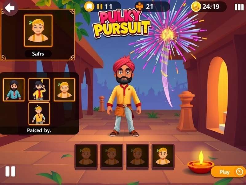 Plucky Pursuit character customization options with Indian attire